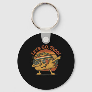 Funny Dabbing Taco Let's Go Taco 4th Of July Men W Key Ring