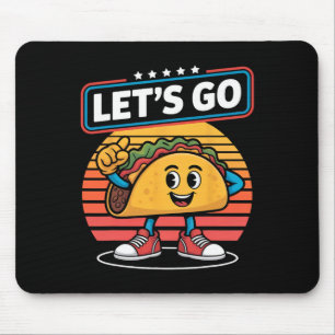 Funny Dabbing Taco Let's Go Trump Chickens Retro S Mouse Mat