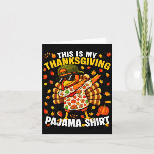 Funny Dabbing Turkey Thanksgiving Pajamas Pjs Srts Card