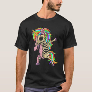 Funny Dabbing Unicorn Skeleton Vintage Zombicorn H T-Shirt