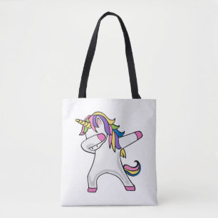 Funny Dabbing Unicorn Tote Bag