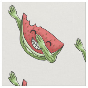 funny dabbing watermelon fabric