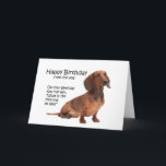 Funny Dachshund Birthday Card<br><div class="desc">This funny birthday card isn't JUST for Dachshund lovers.</div>