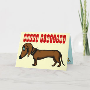 Funny dachshund birthday card