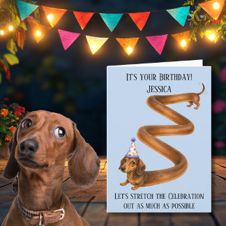 Funny Dachshund Birthday Card- Card