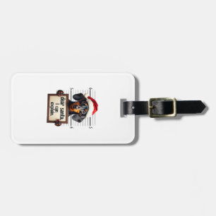 Funny Dachshund Christmas Dear Santa I Can Explain Luggage Tag