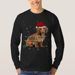 Funny Dachshund Christmas Light Gifts Xmas T-Shirt