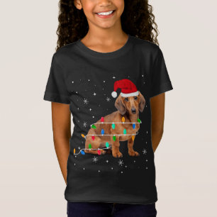 Funny Dachshund Christmas Light Gifts Xmas T-Shirt