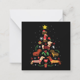 Funny Dachshund Christmas Tree Card