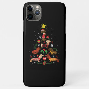 Funny Dachshund Christmas Tree iPhone 11 Pro Max Case