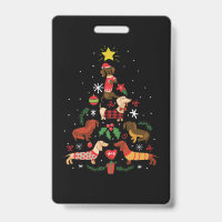 Funny Dachshund Christmas Tree