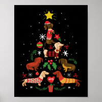 Funny Dachshund Christmas Tree