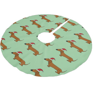 Funny Dachshund Christmas Tree Skirt