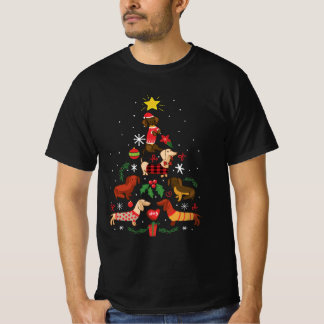 Funny Dachshund Christmas Tree T-Shirt