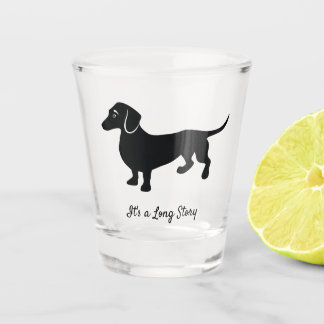 Funny Dachshund Custom Text Shot Glass
