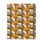 Funny Dachshund Dog Abstract Fleece Blanket