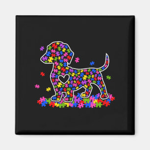 Funny dachshund dog autism awareness puppy lover magnet