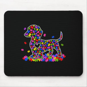 Funny dachshund dog autism awareness puppy lover mouse mat