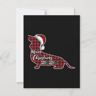 Funny Dachshund Dog Christmas Card
