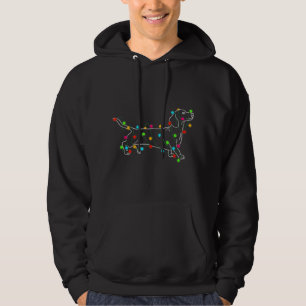 Funny Dachshund Dog Christmas Lights Xmas Hoodie