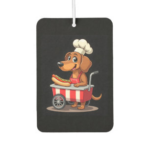 Funny Dachshund Dog Hotdog Sandwich Weenie Sausage Car Air Freshener