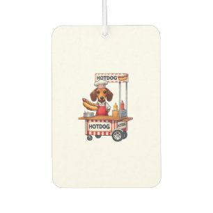 Funny Dachshund Dog Hotdog Sandwich Weenie Sausage Car Air Freshener