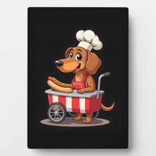 Funny Dachshund Dog Hotdog Sandwich Weenie Sausage Plaque