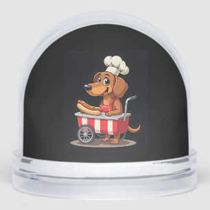 Funny Dachshund Dog Hotdog Sandwich Weenie Sausage Snowglobe