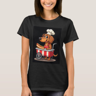 Funny Dachshund Dog Hotdog Sandwich Weenie Sausage T-Shirt
