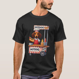 Funny Dachshund Dog Hotdog Sandwich Weenie Sausage T-Shirt