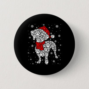 Funny Dachshund Dog Paws Santa Hat Christmas Xmas  6 Cm Round Badge