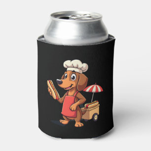 Funny Dachshund Dog Weenie Sausage Hotdog Sandwich Can Cooler