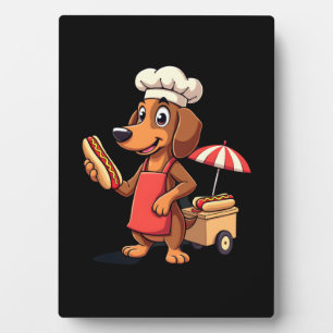 Funny Dachshund Dog Weenie Sausage Hotdog Sandwich Plaque