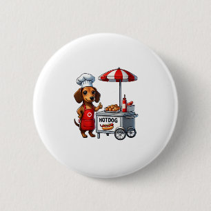 Funny Dachshund Dog Weiner Sausage Hotdog Sandwich 6 Cm Round Badge