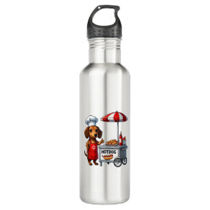 Funny Dachshund Dog Weiner Sausage Hotdog Sandwich 710 Ml Water Bottle