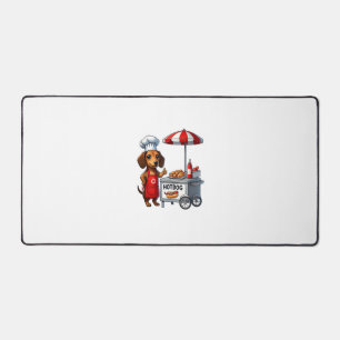 Funny Dachshund Dog Weiner Sausage Hotdog Sandwich Desk Mat