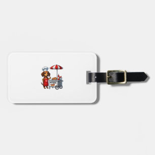 Funny Dachshund Dog Weiner Sausage Hotdog Sandwich Luggage Tag