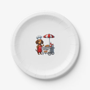 Funny Dachshund Dog Weiner Sausage Hotdog Sandwich Paper Plate