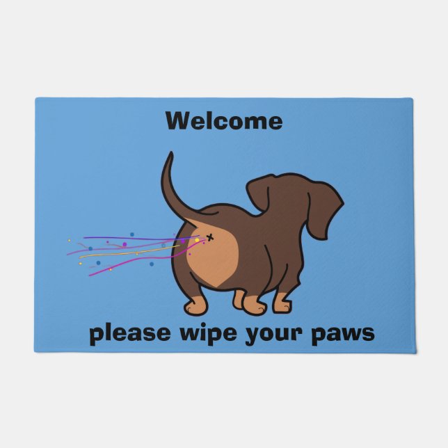 Funny Dachshund Doormat (Front)