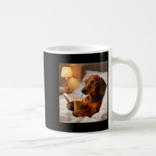 Funny dachshund drinking iced coffee lover humour mug