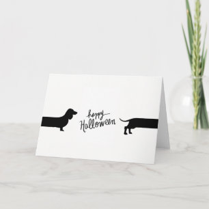 Funny dachshund Halloween Card
