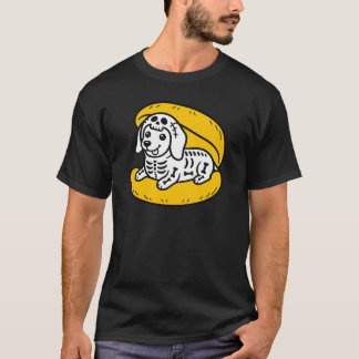 Funny Dachshund Halloween Skeleton Hot Dog Costume T-Shirt