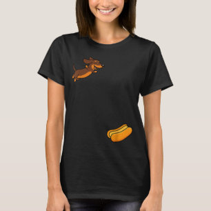 Funny dachshund hotdog high-dive wiener meme  T-Shirt