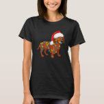 Funny Dachshund Lights Santa Hat Christmas Kids Xm T-Shirt<br><div class="desc">Funny Dachshund Lights Santa Hat Christmas Kids Xmas</div>