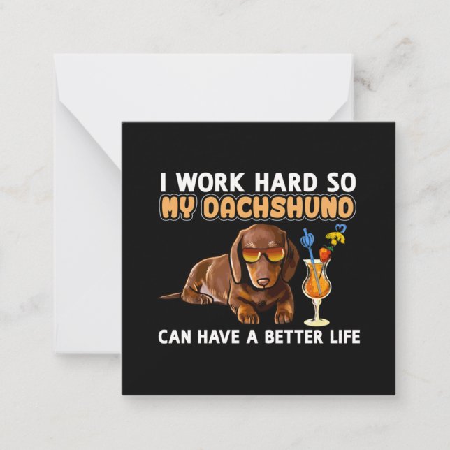Funny Dachshund Lover Card (Front)