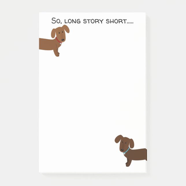 Funny Dachshund Lover Post-it Notes (Front)