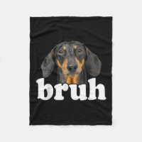 Funny Dachshund Meme Saying Bruh Funny Dog Sarcast