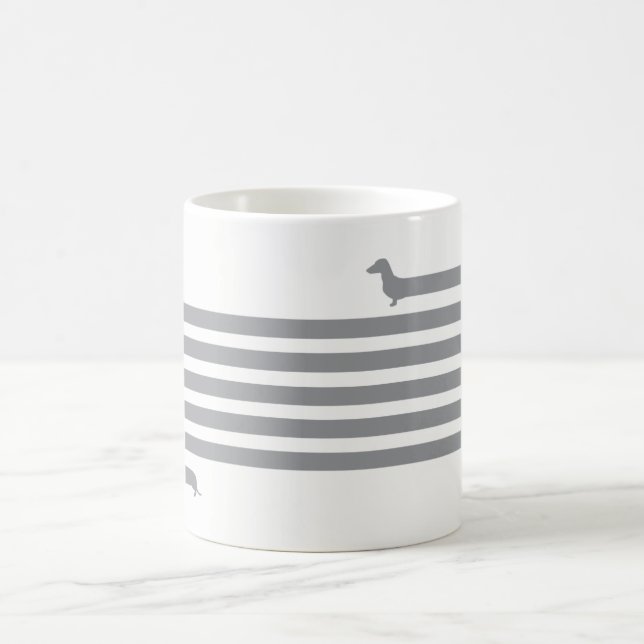 Funny dachshund mug grey (Center)