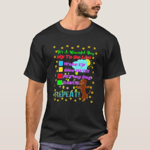 Funny Dachshund Pet Dad Wiener Dog Mum To Do List T-Shirt