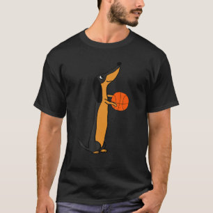 Funny Dachshund Playing Basketball T shirt